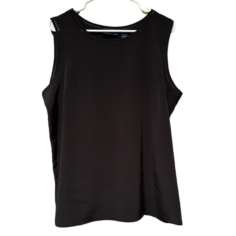 Karen Scott Black Sleeveless Top Size XL